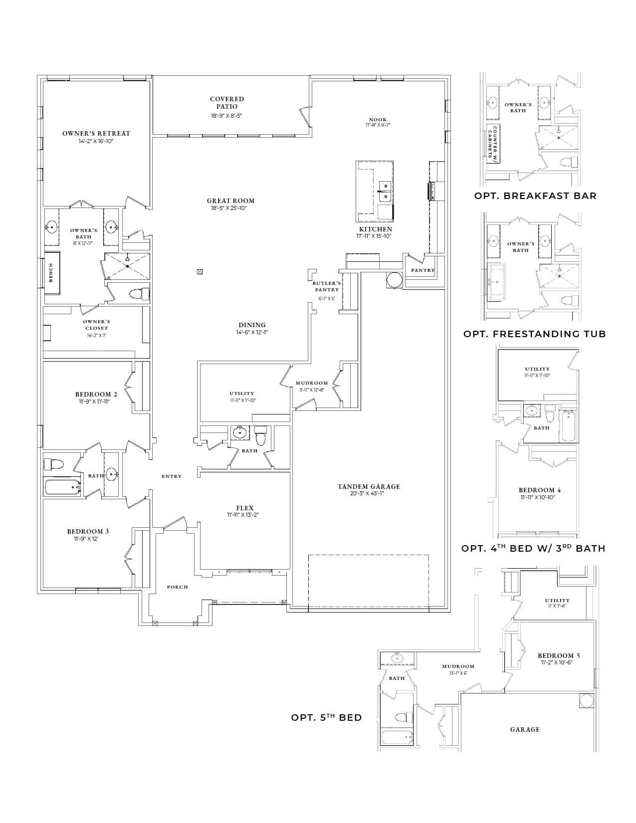 Trinity Floor Plan and Options