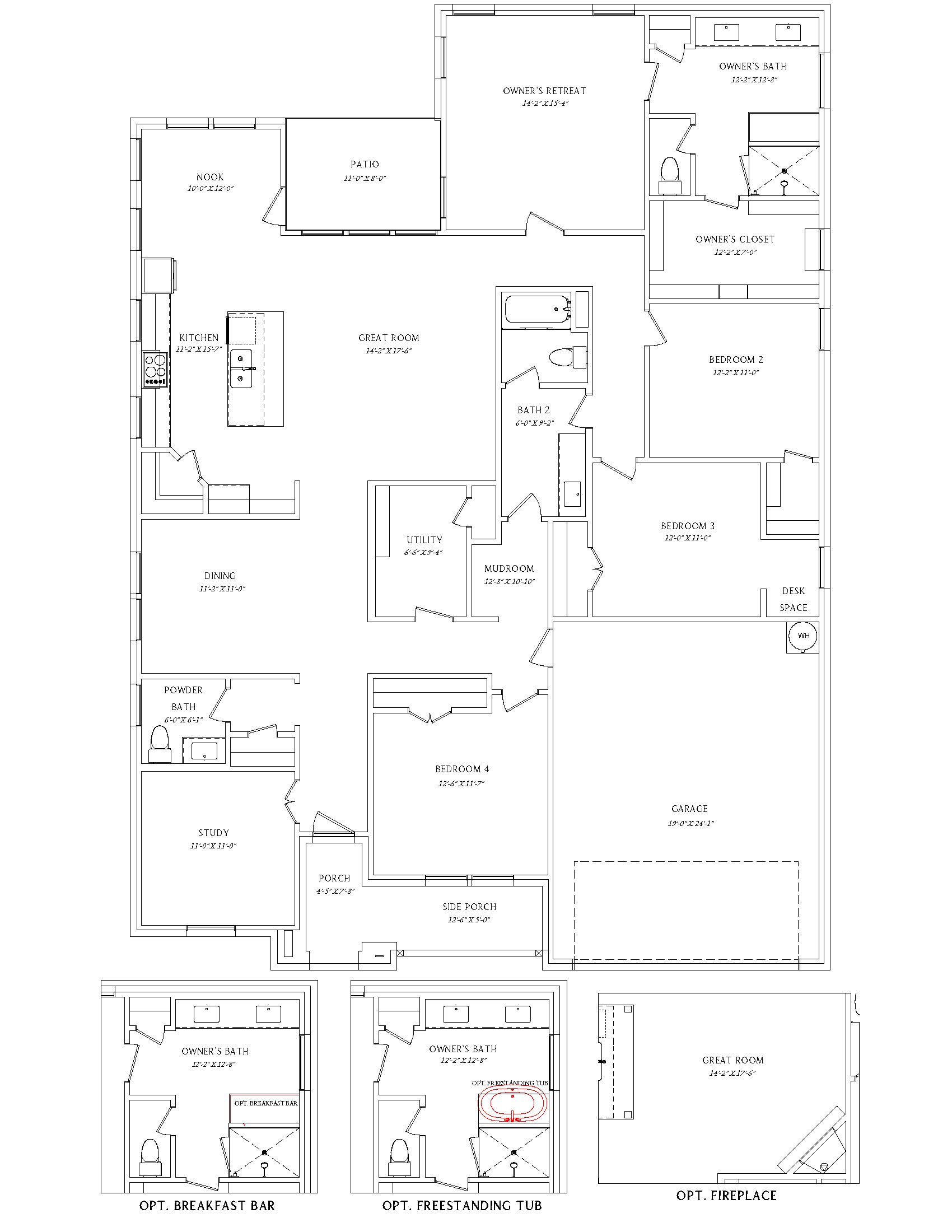 Anderson Floor Plan and Options 
