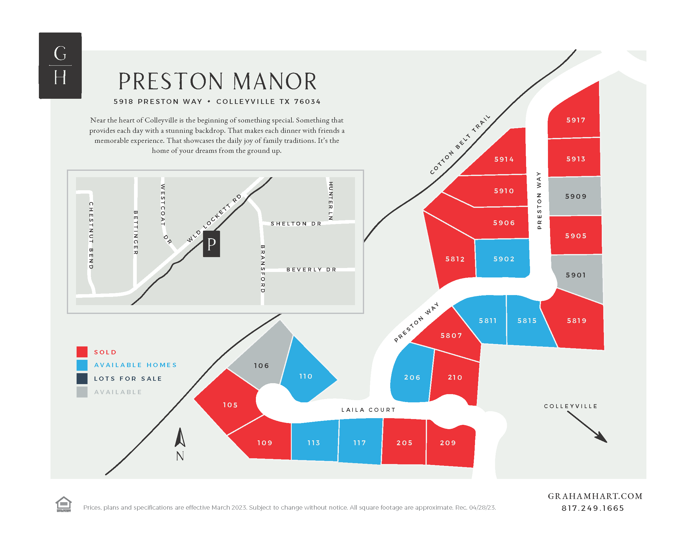 Preston Manor community plat map