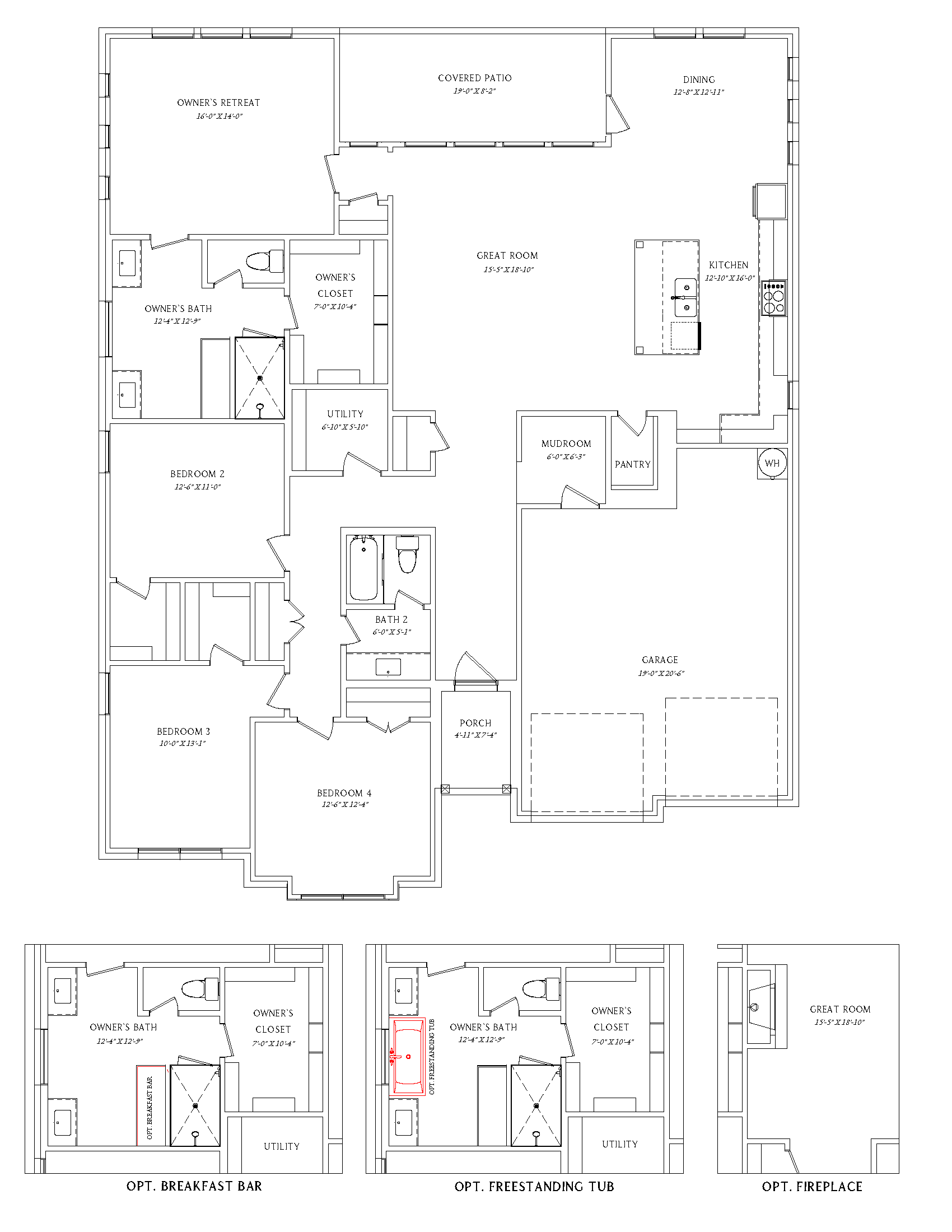 Raegan Floor Plan and Options