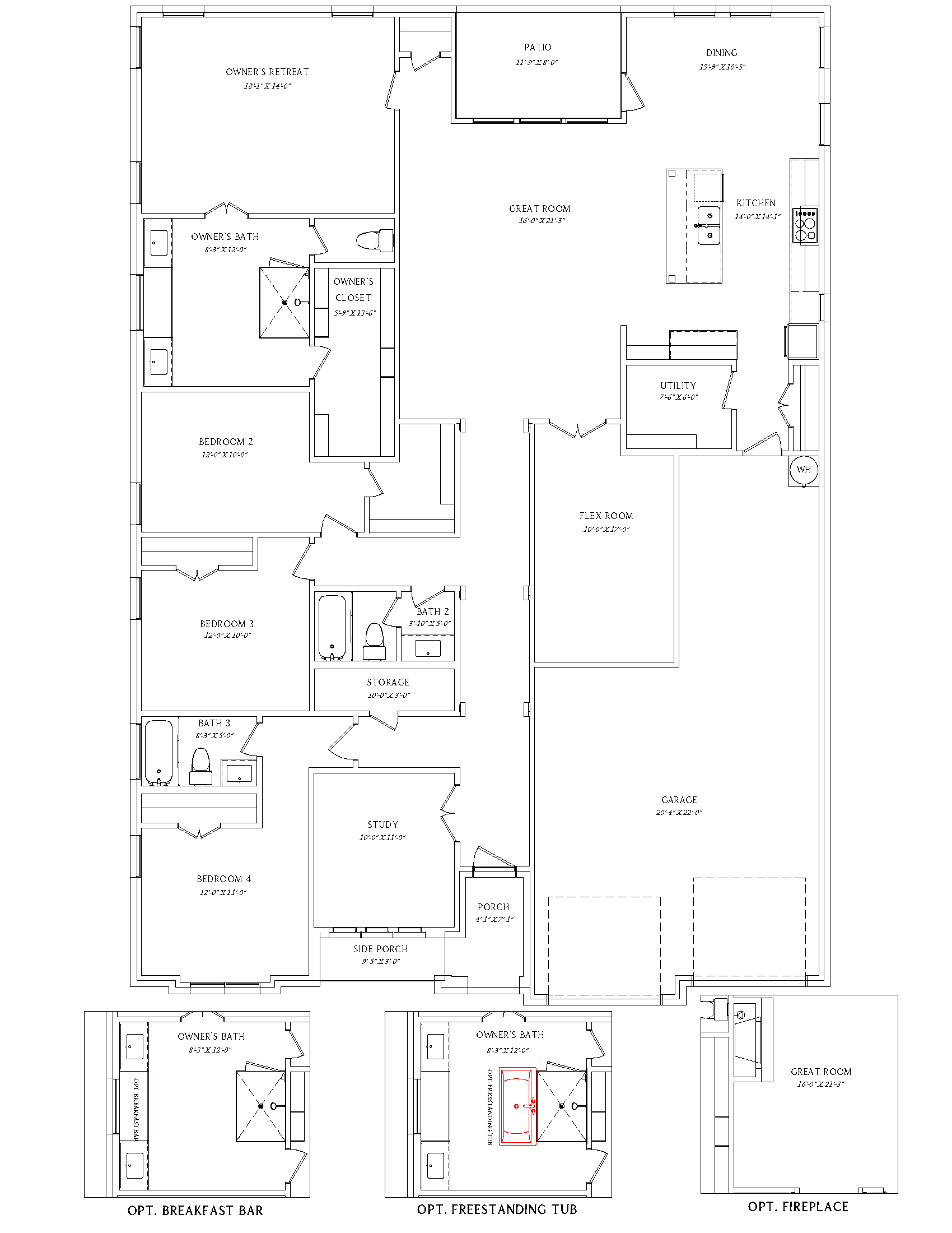 Tanner Floor Plan and Options