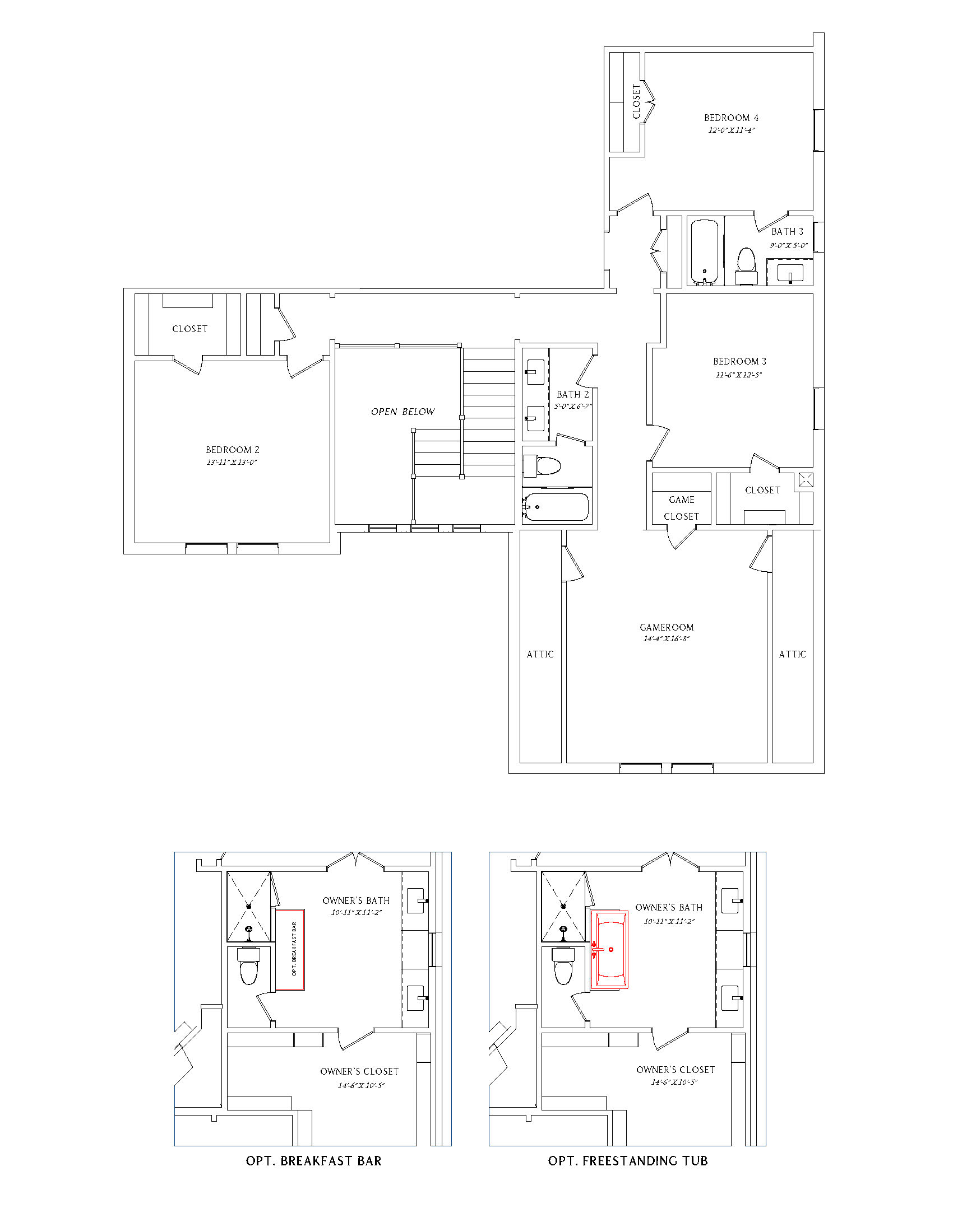Eleanor Floor Plan - 2nd Floor and Options