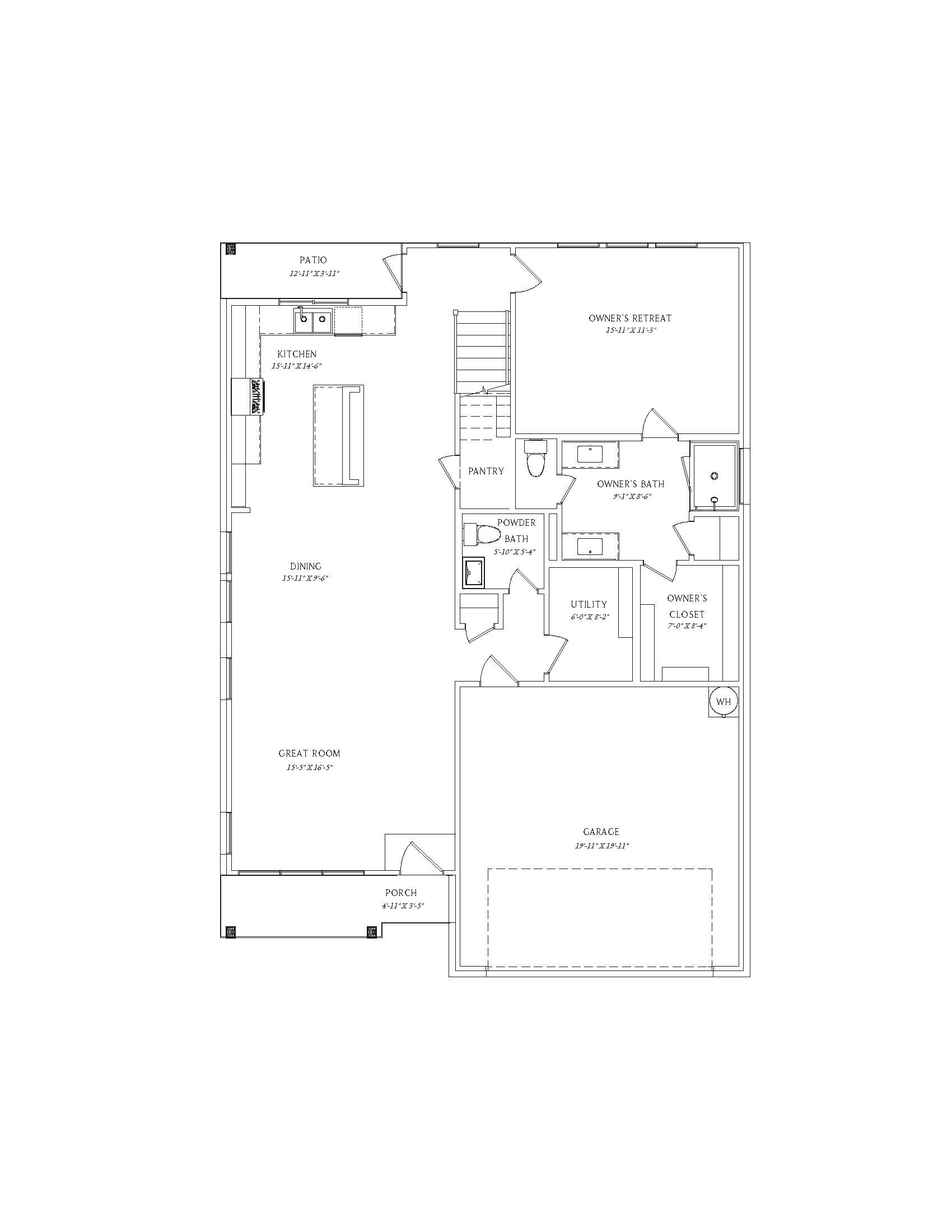 Garrett Floor Plan - 1st Floor