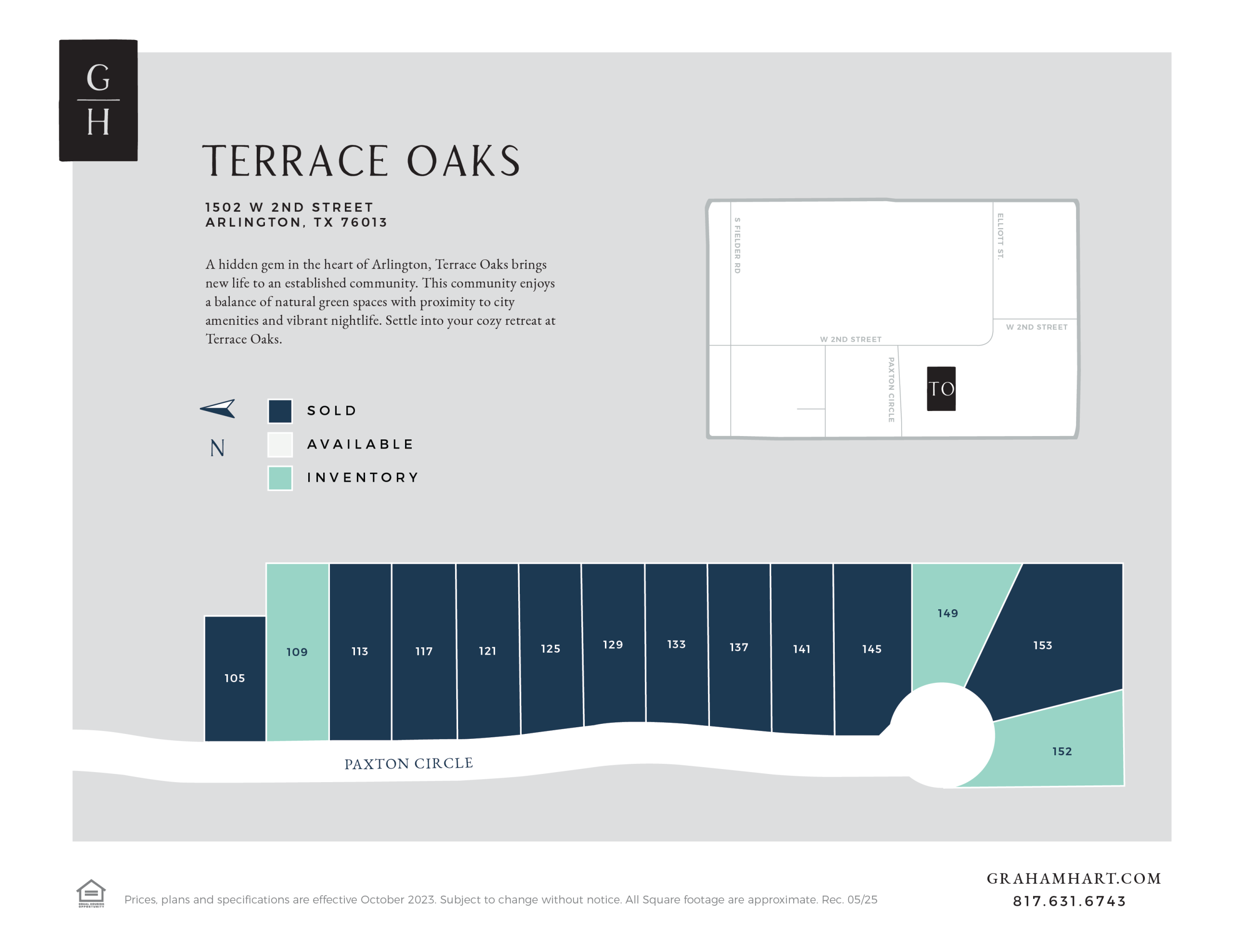 Terrace Oaks community plat map