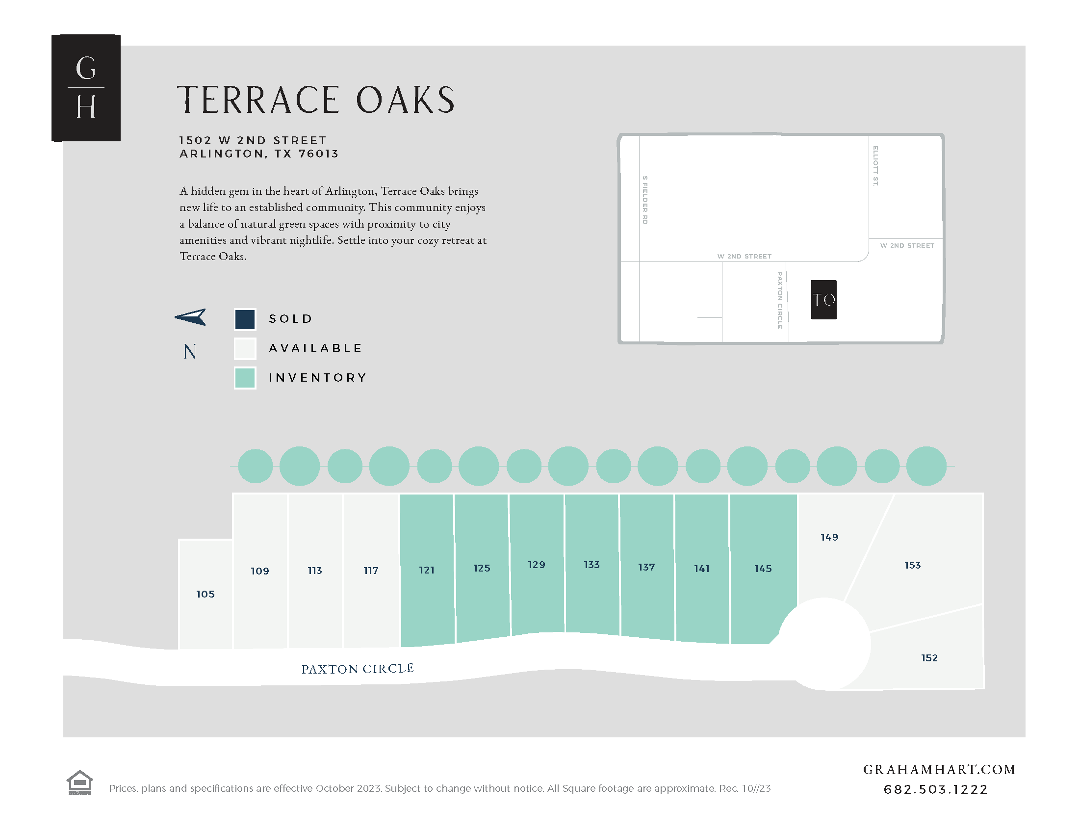 Terrace Oaks community plat map