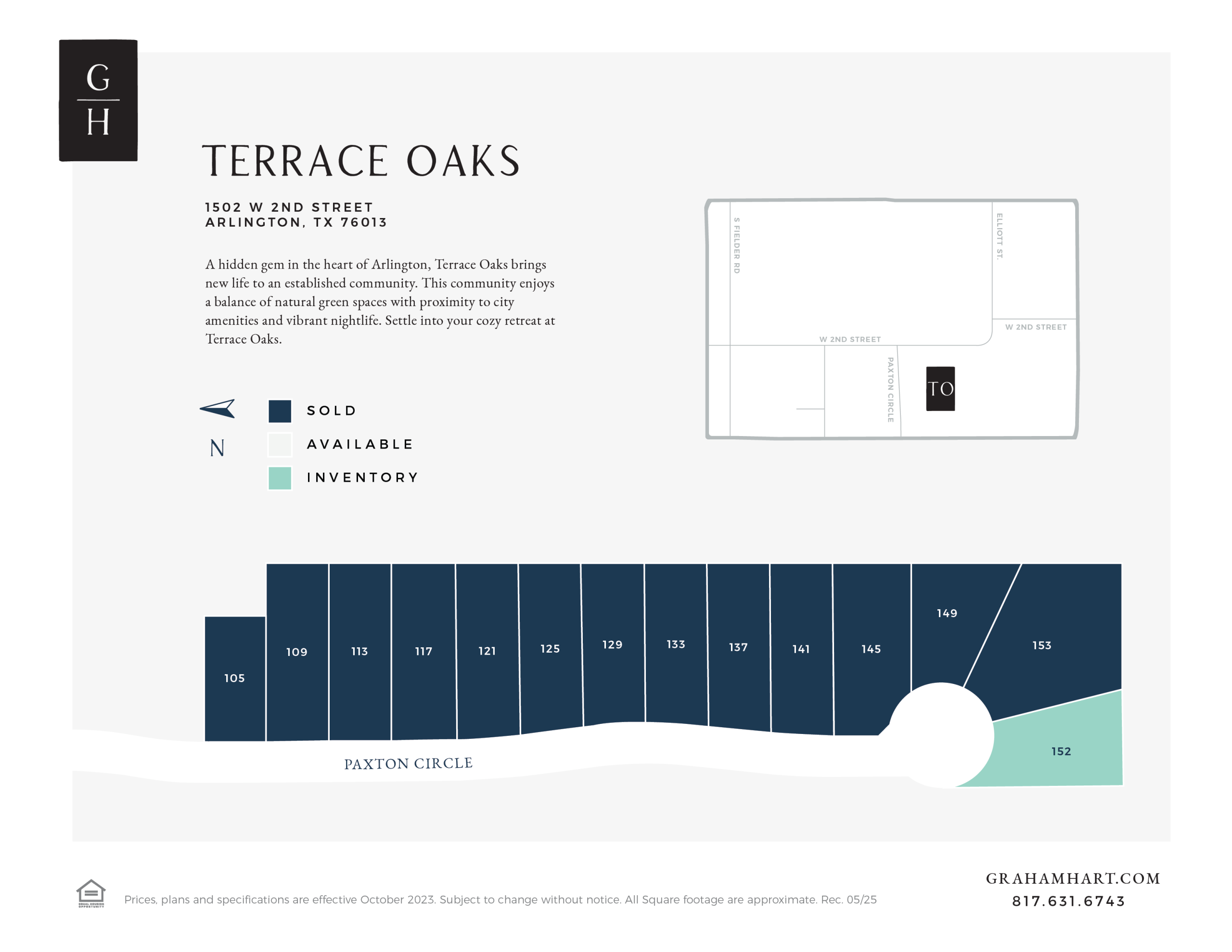 Terrace Oaks community plat map
