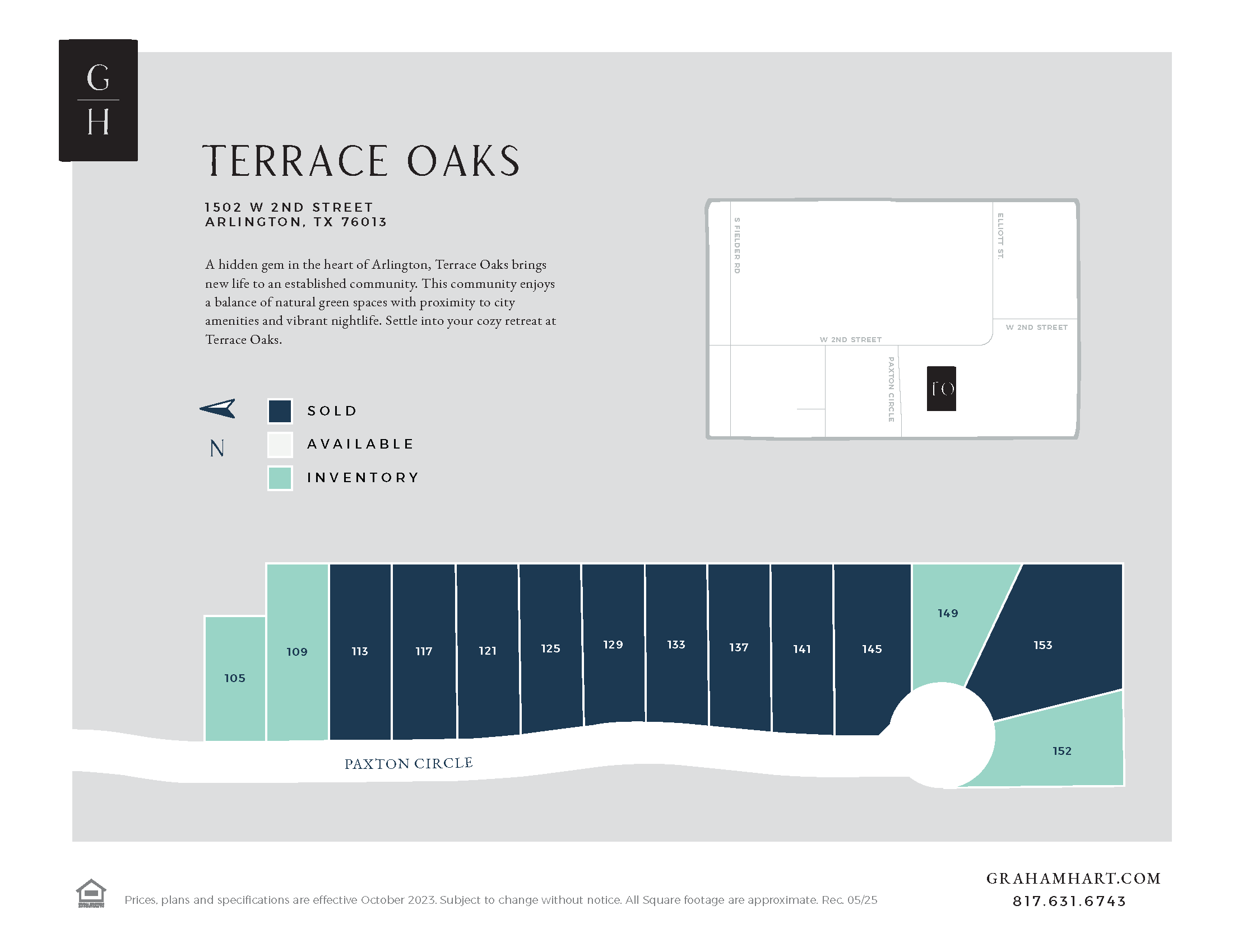 Terrace Oaks community plat map
