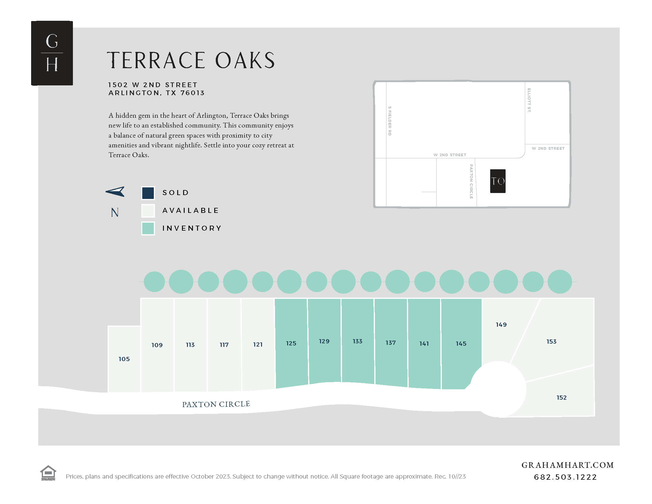 Terrace Oaks community plat map