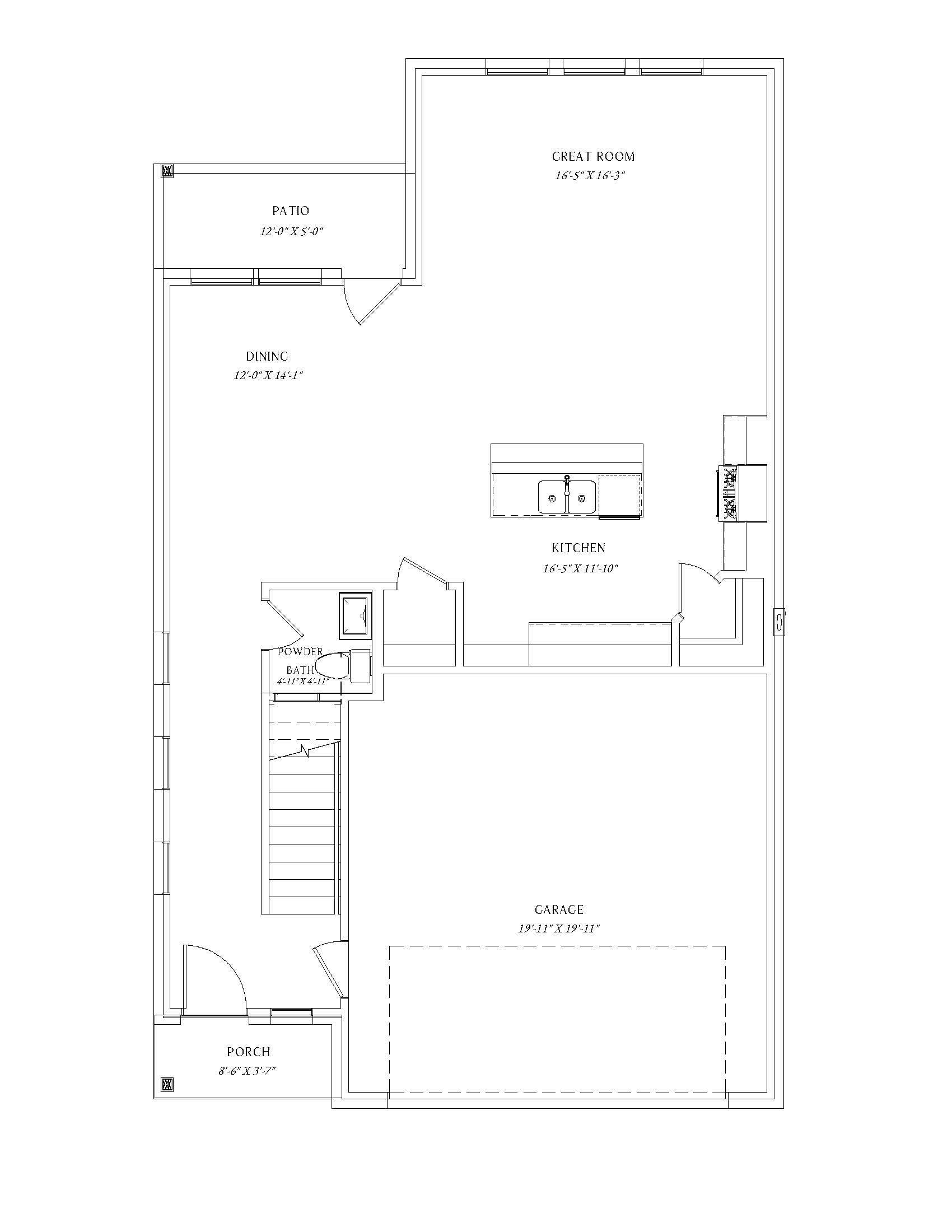 Cedar Floor Plan - 1st Floor