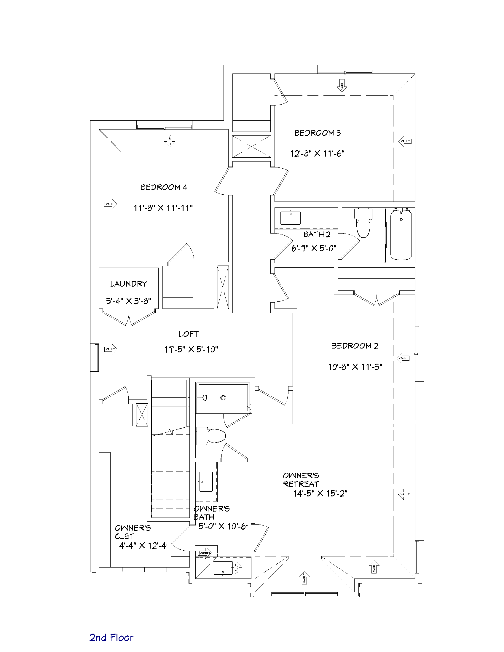 Cedar Floor Plan - 2nd Floor