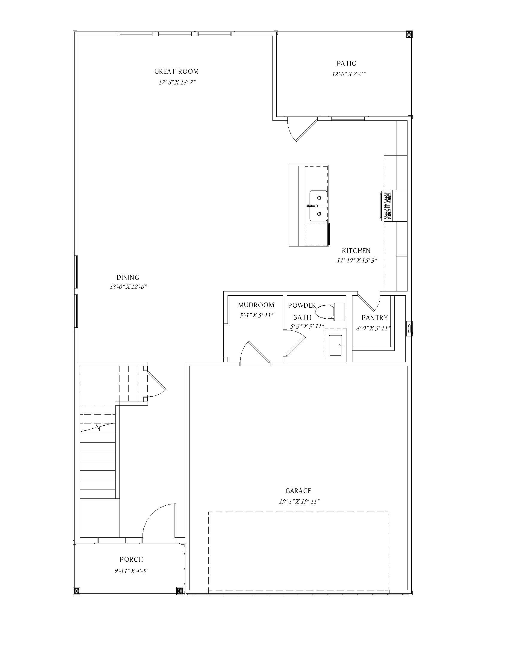 Lantana Floor Plan - 1st Floor