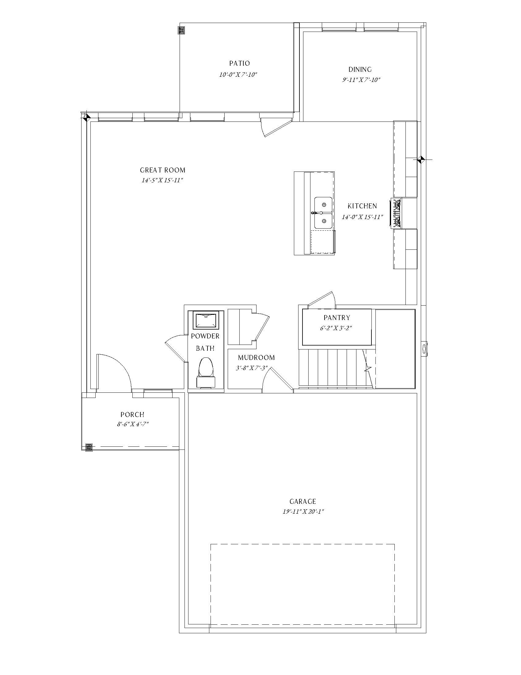 Laurel Floor Plan - 1st Floor