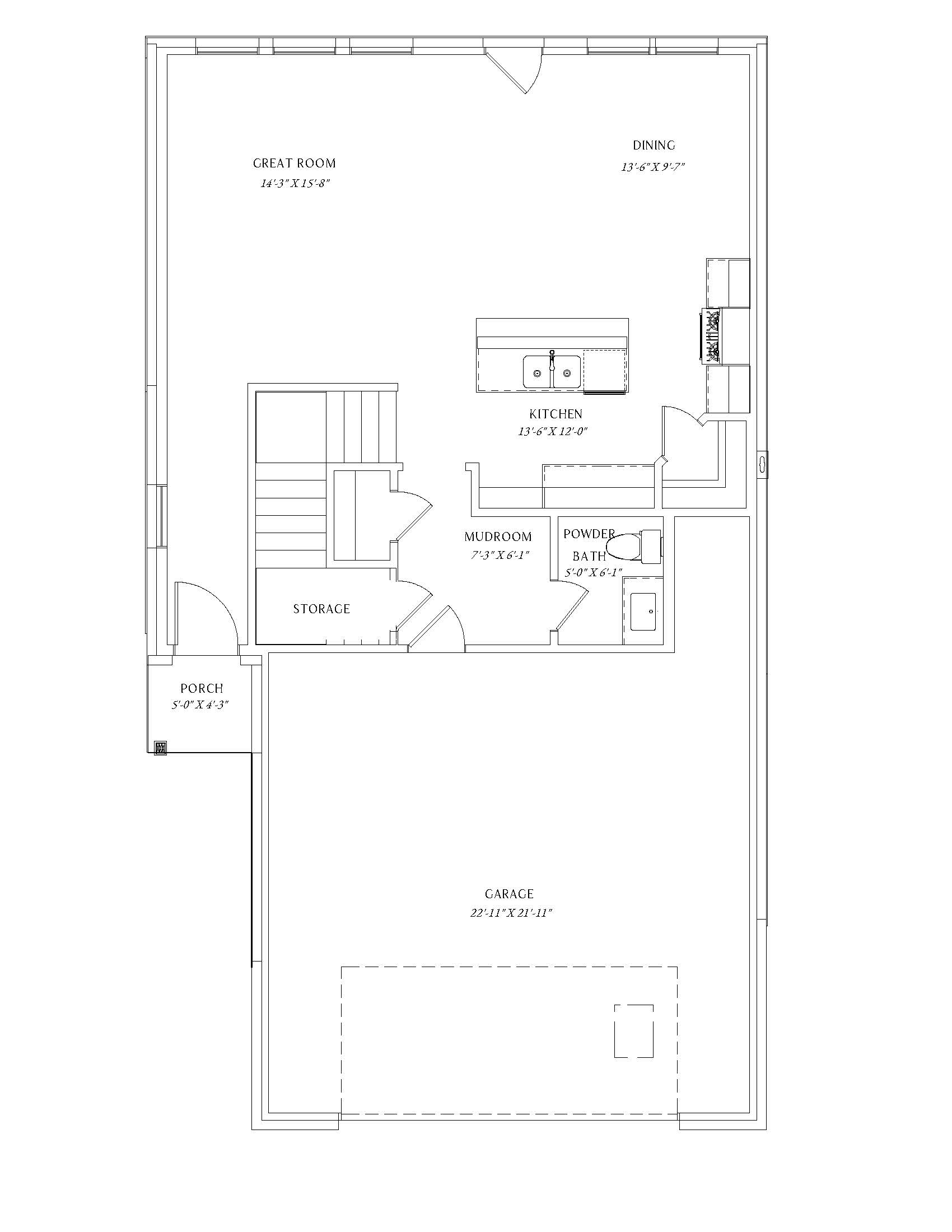 Rosemary Floor Plan - 1st Floor