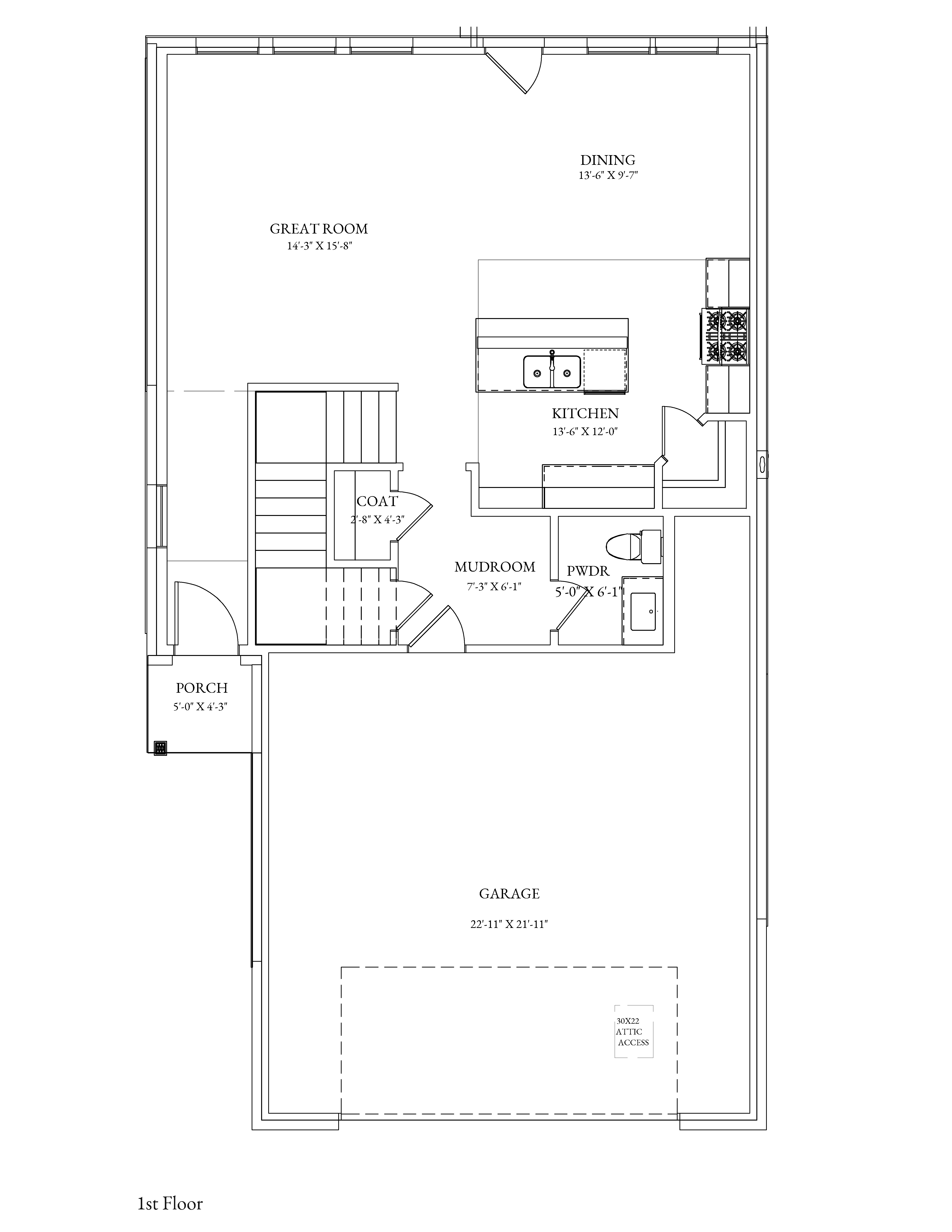 Rosemary Floor Plan - 1st Floor