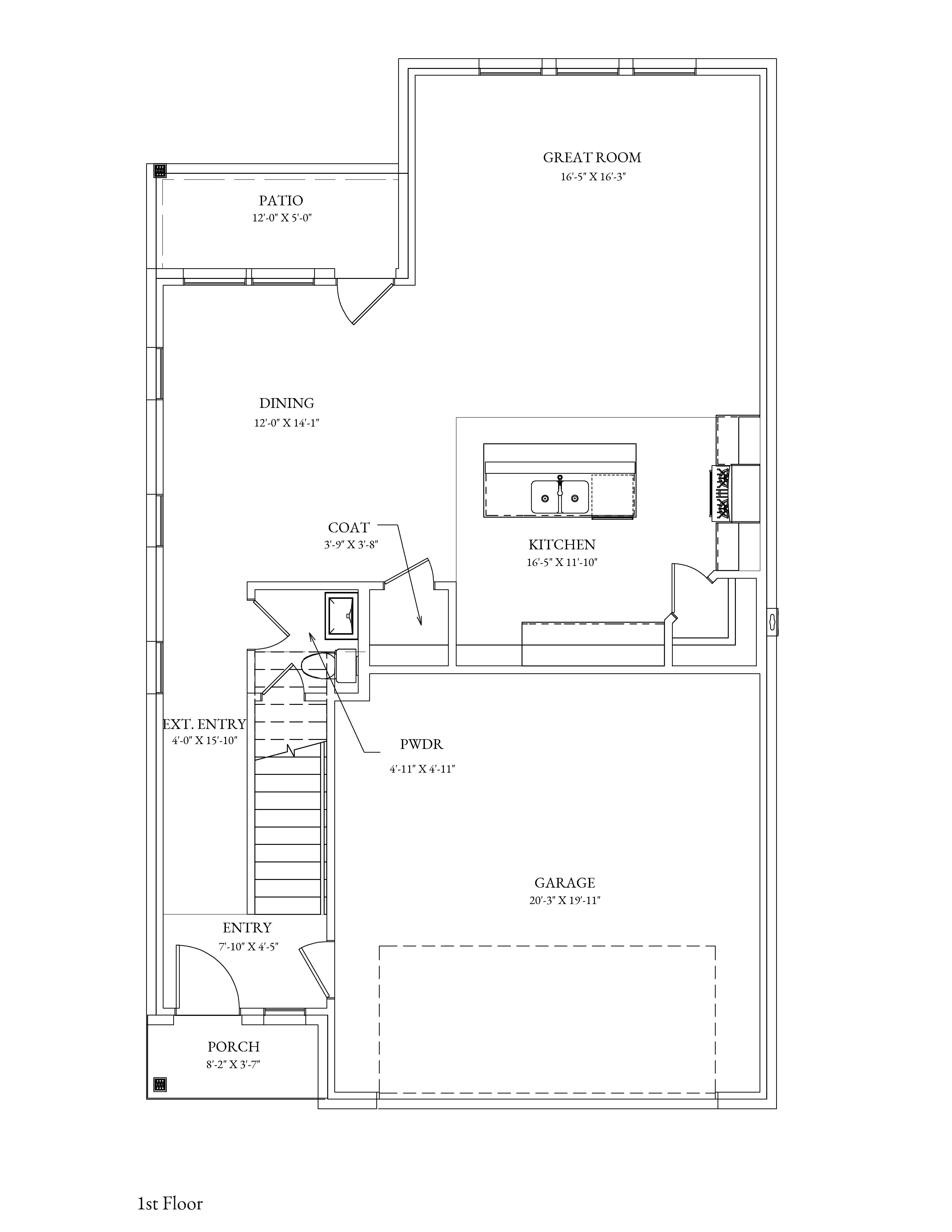 Sage Floor Plan - 1st Floor