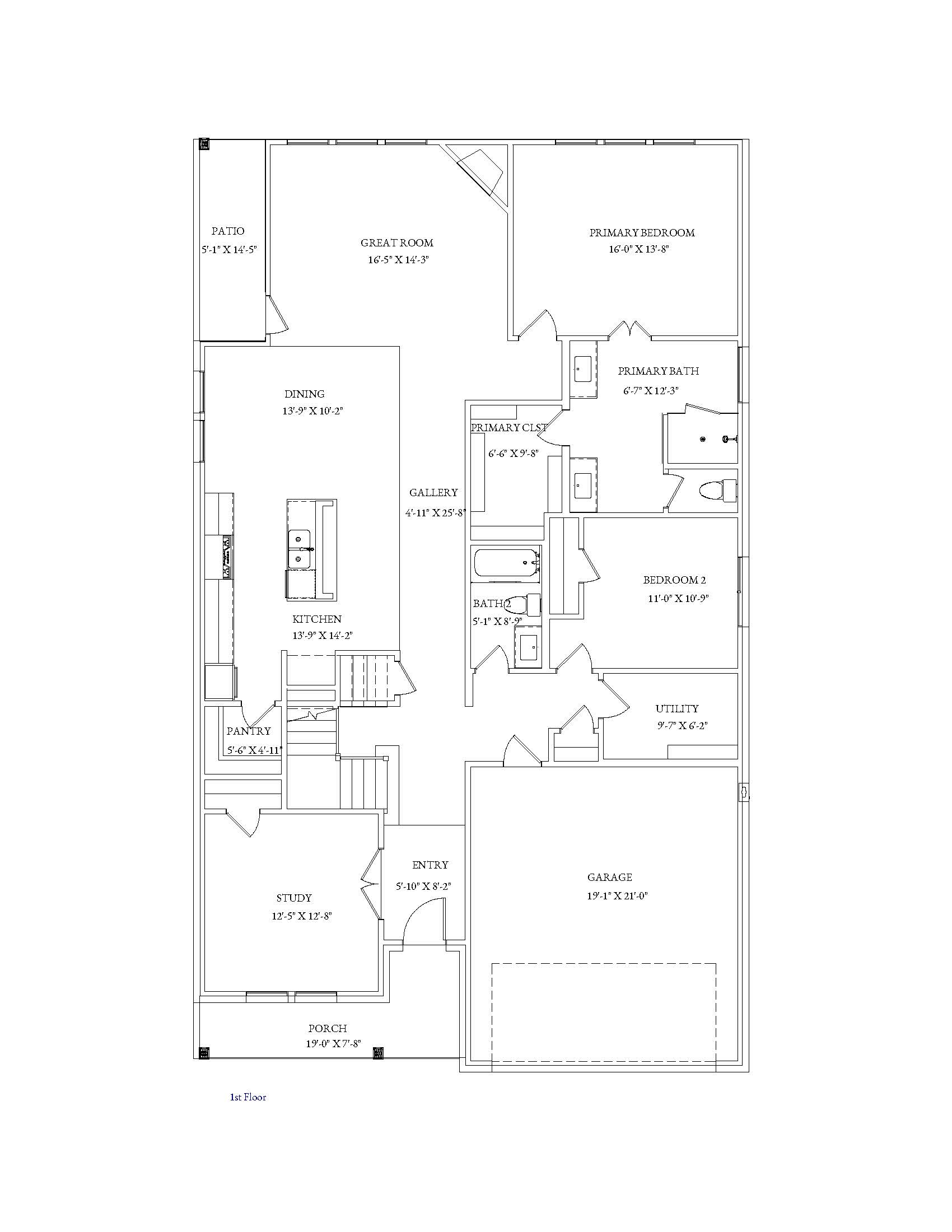 Slayton Floor Plan - 1st Floor