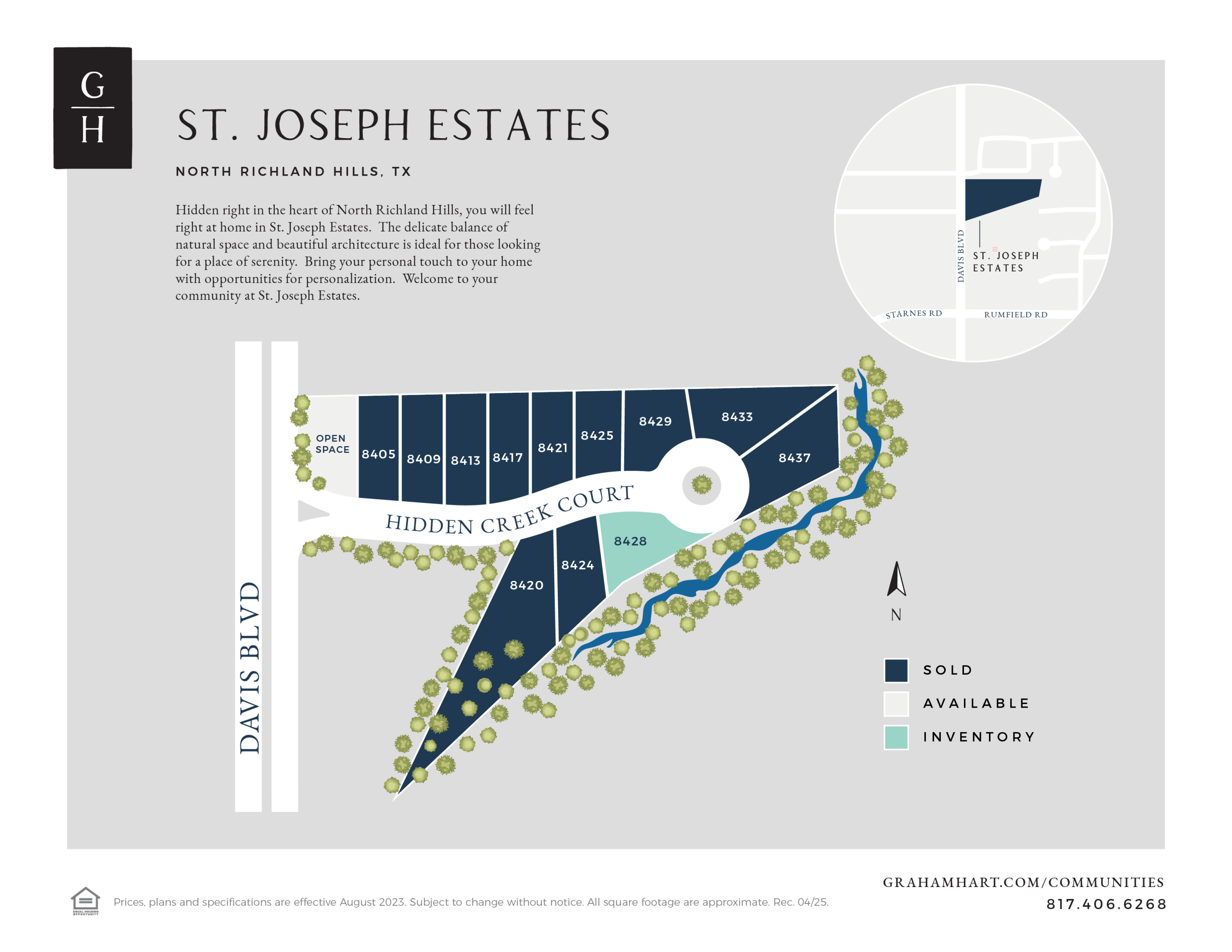 St. Joseph Estates community plat map