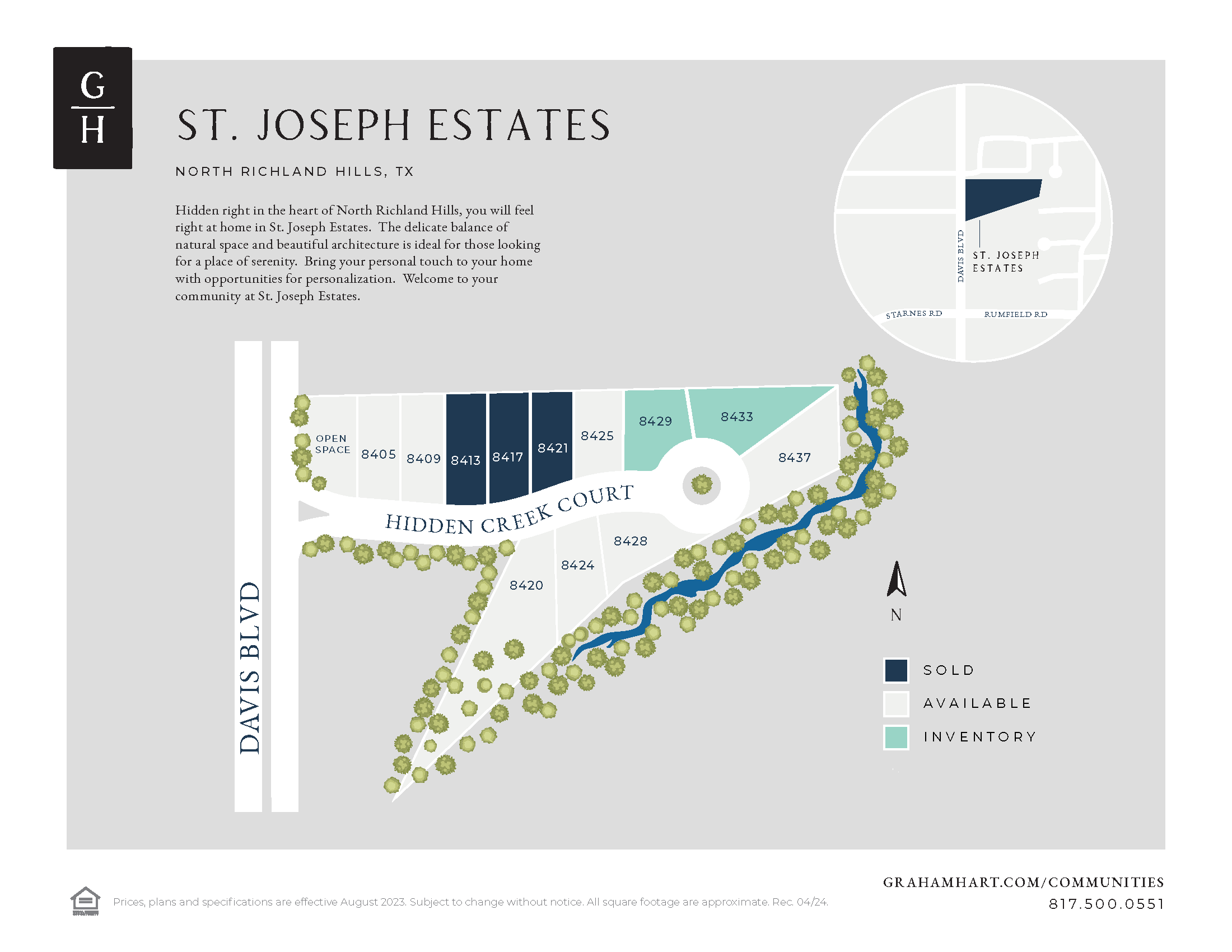 St. Joseph Estates community plat map