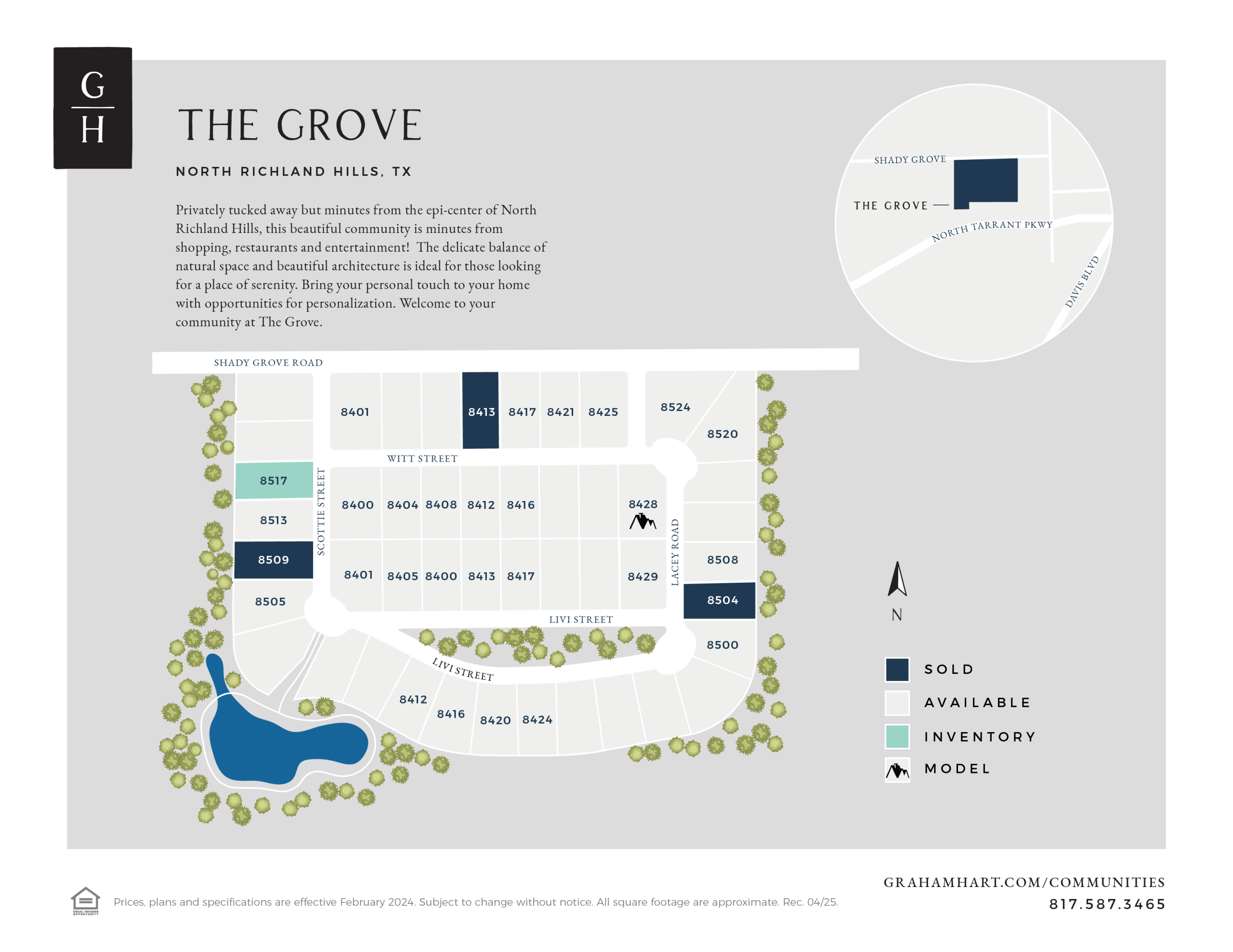 The Grove community plat map
