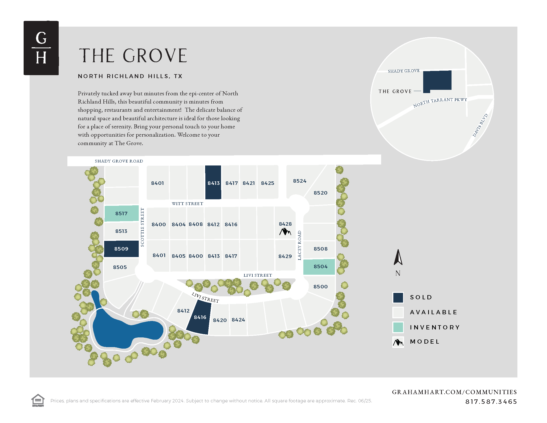 The Grove community plat map