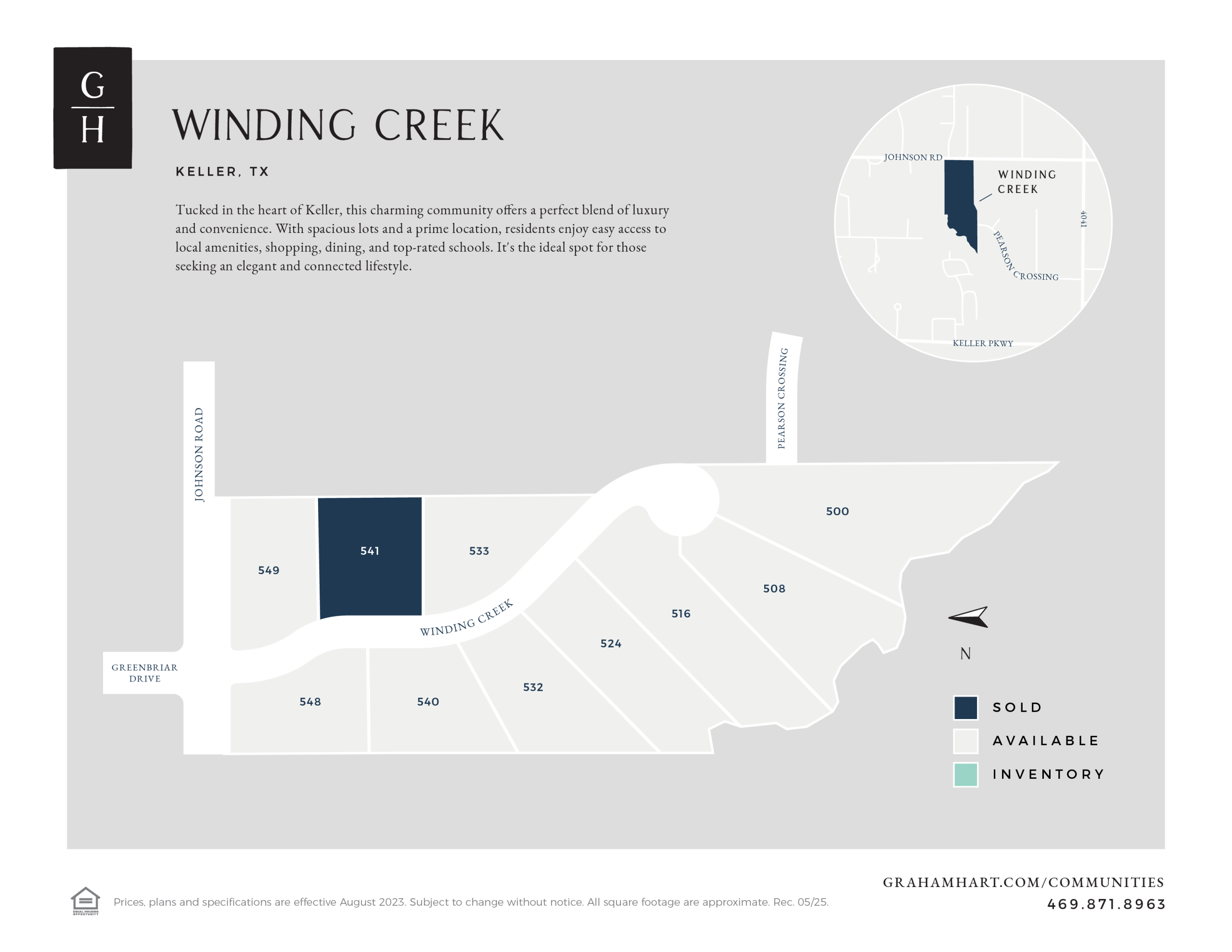 Winding Creek community plat map