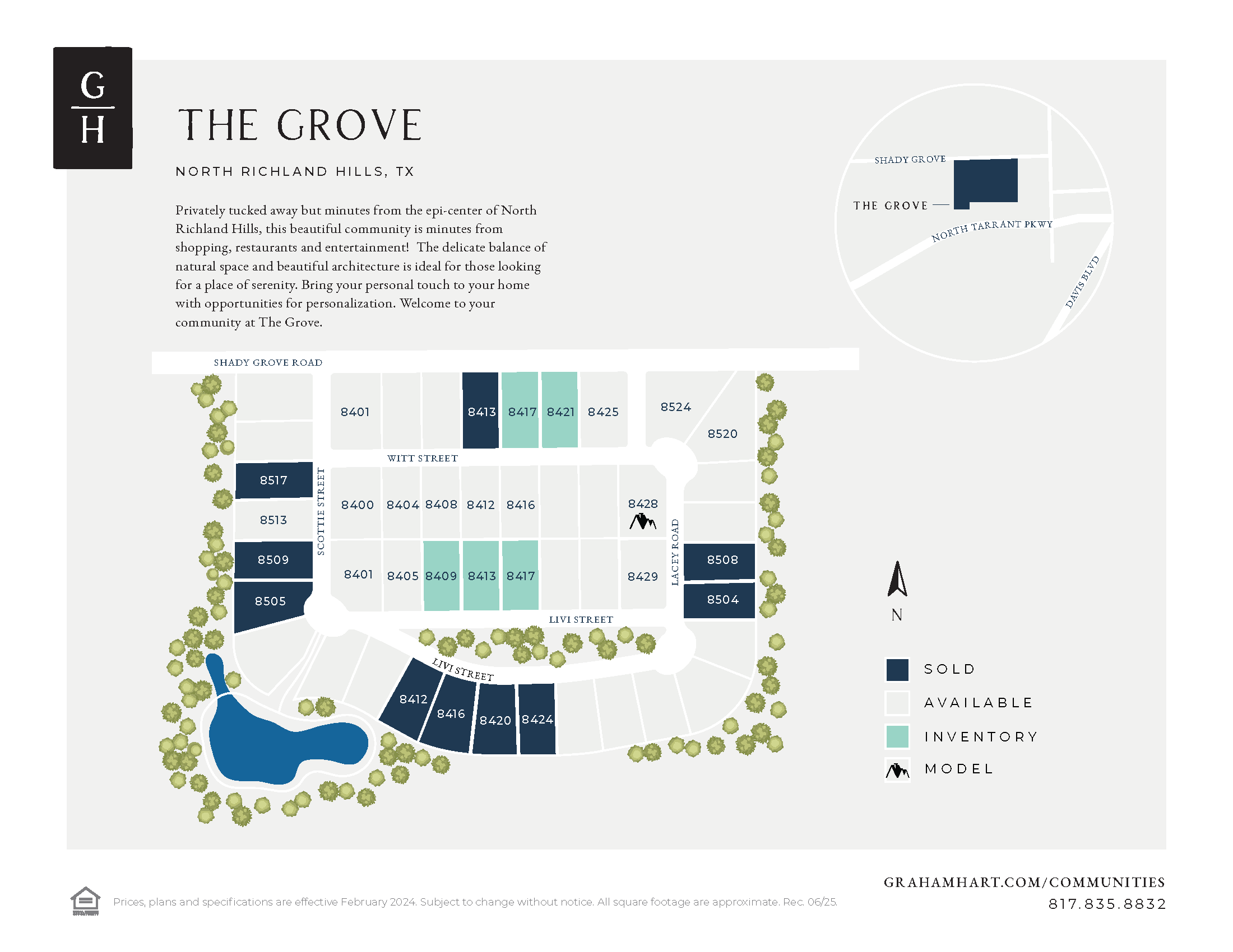 The Grove community plat map