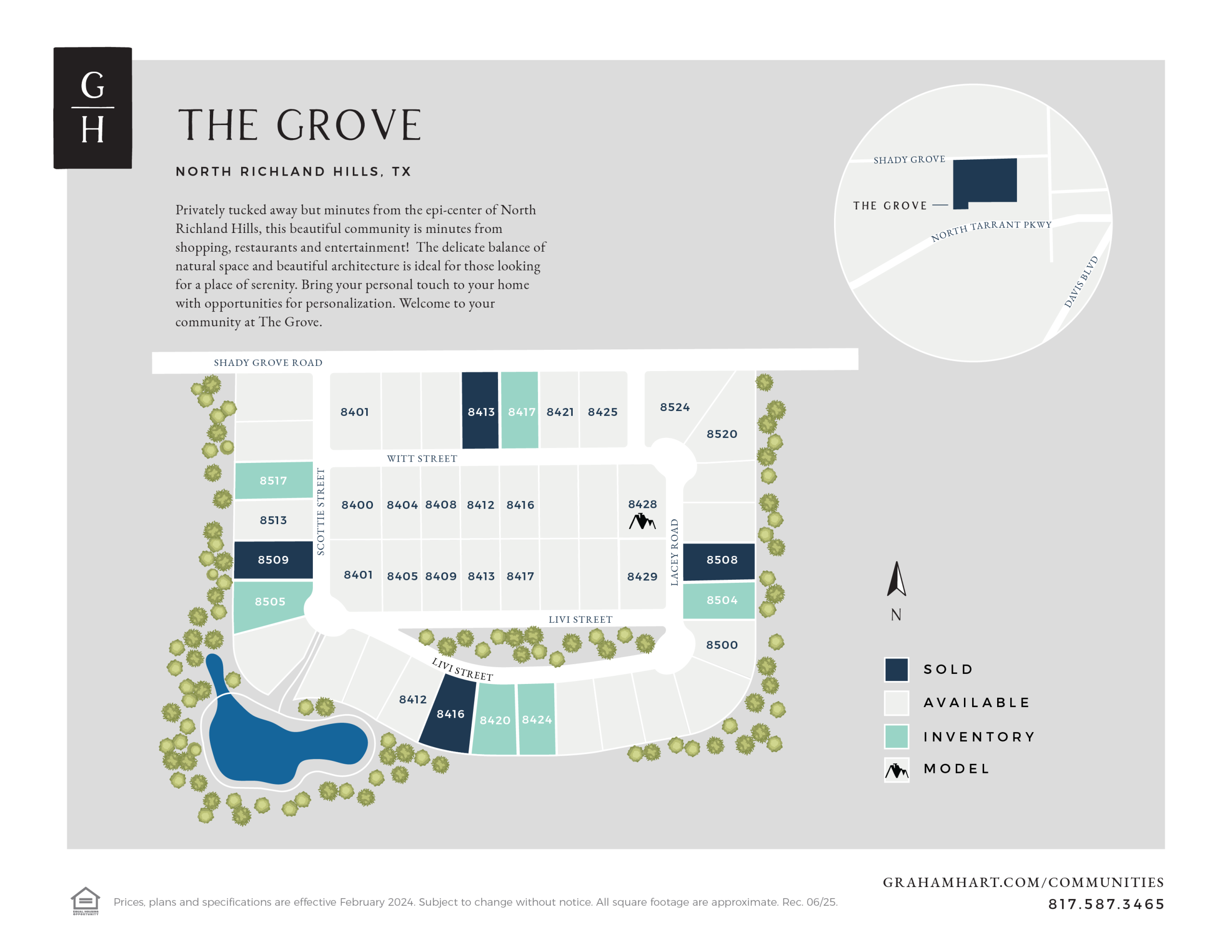 The Grove community plat map