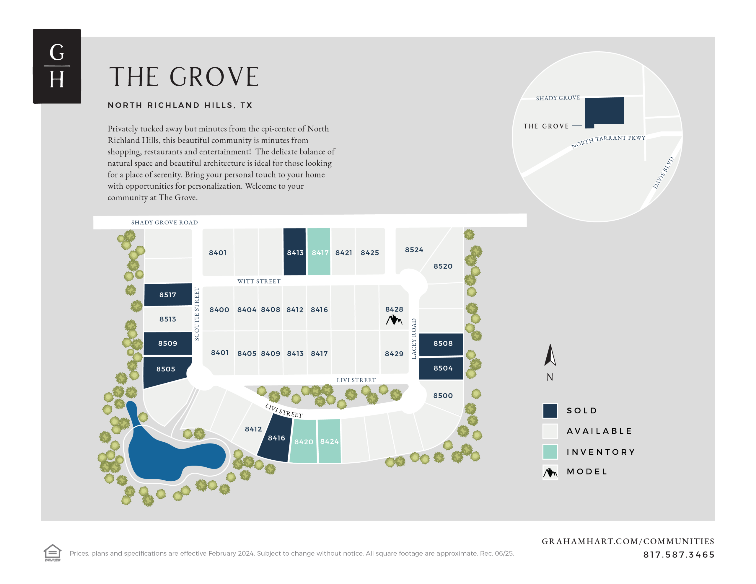 The Grove community plat map