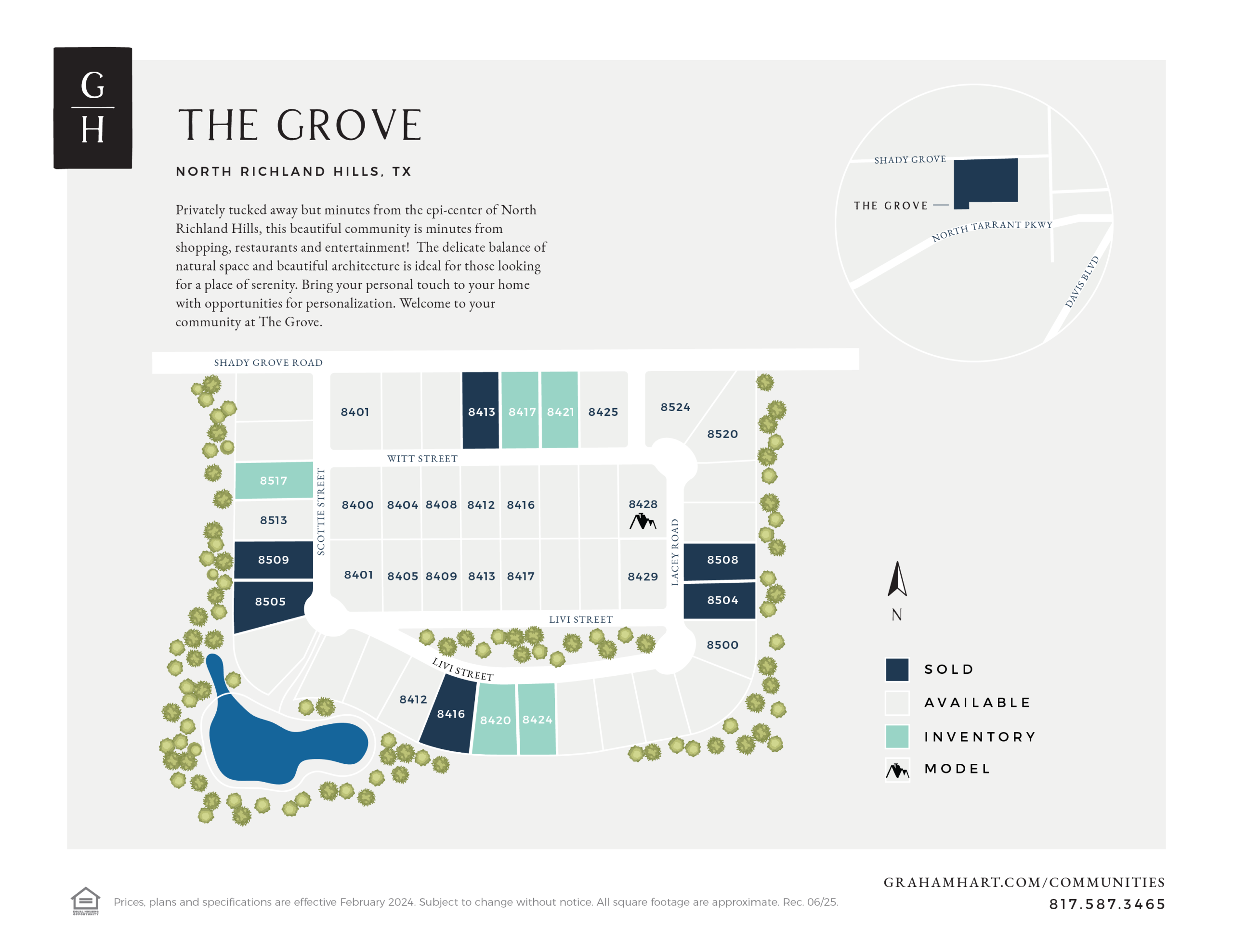 The Grove community plat map