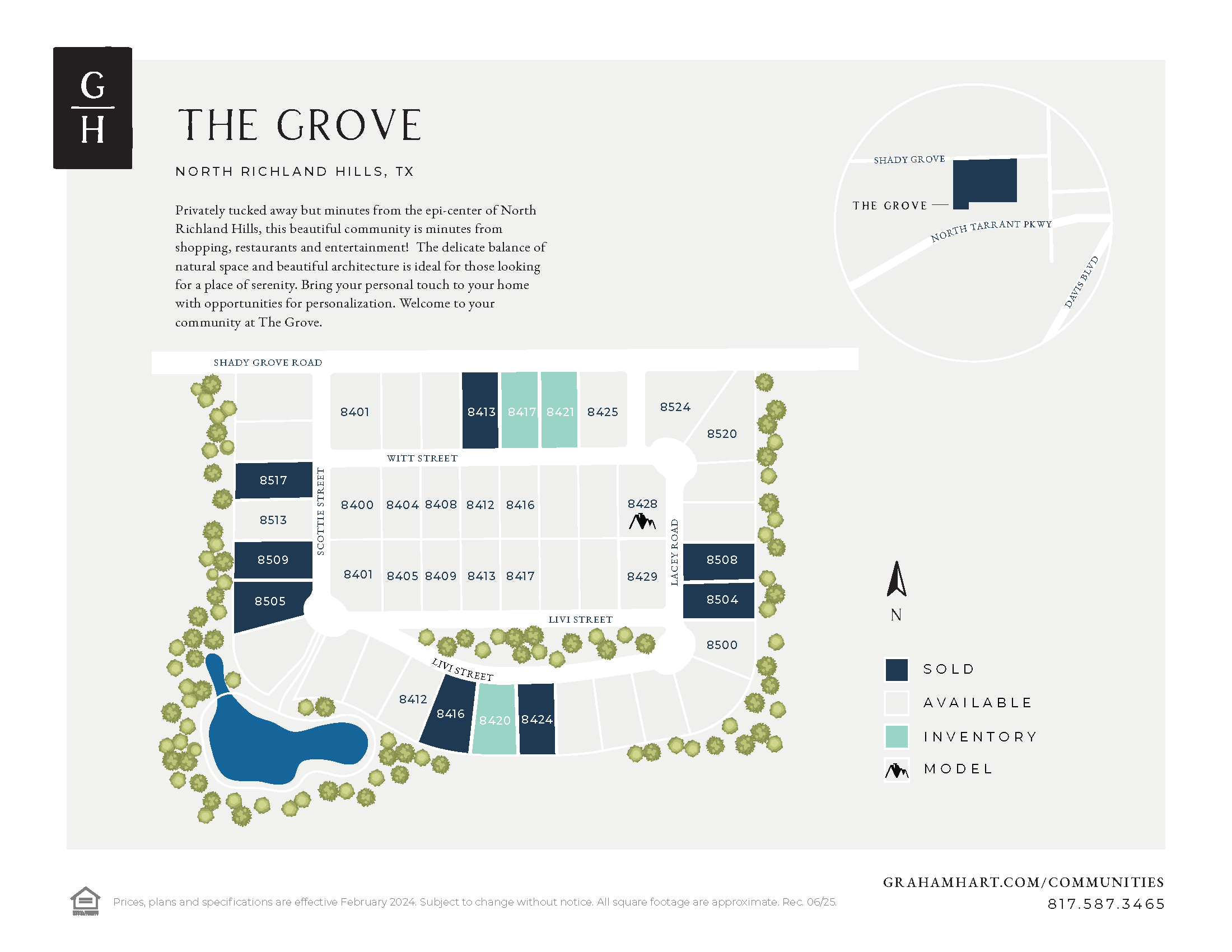 The Grove community plat map