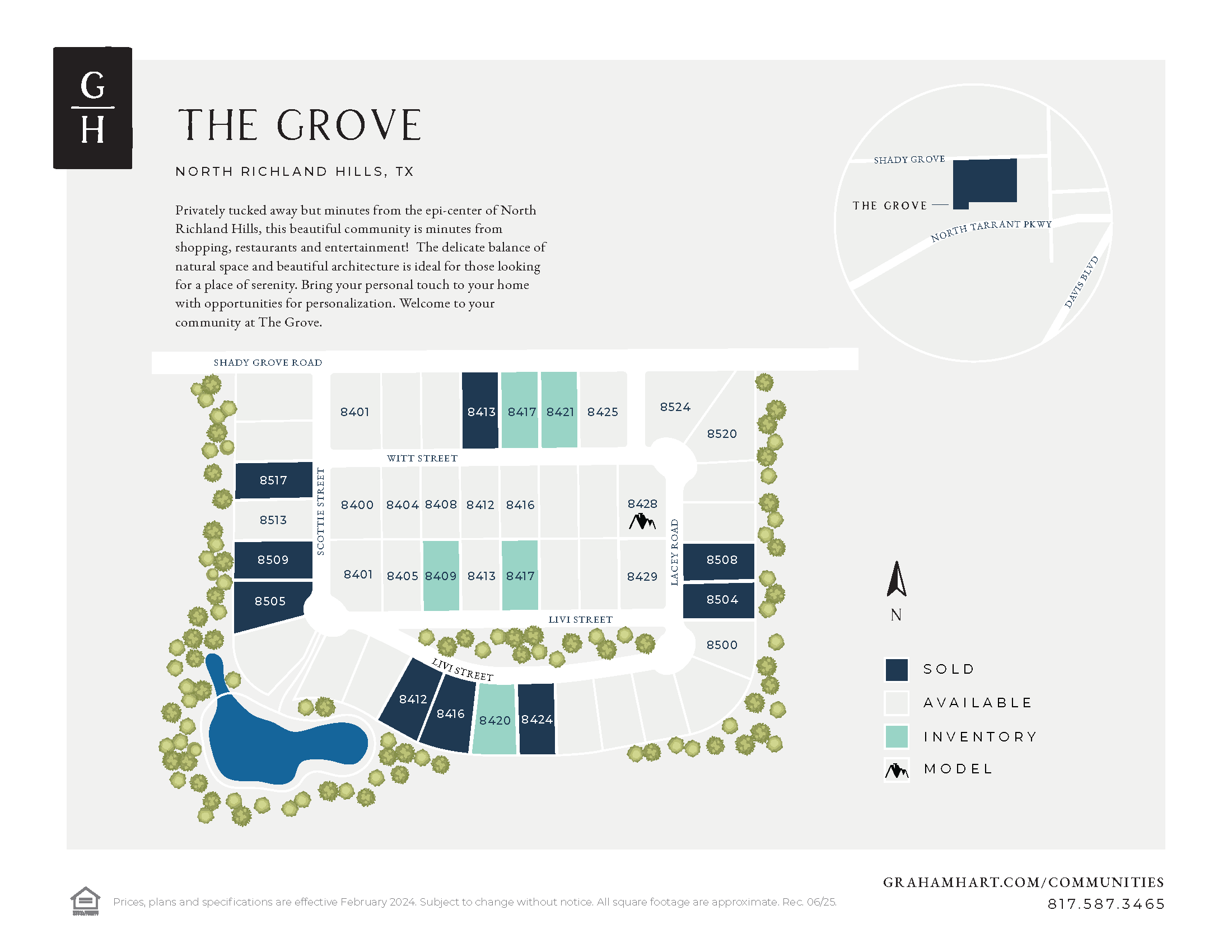 The Grove community plat map