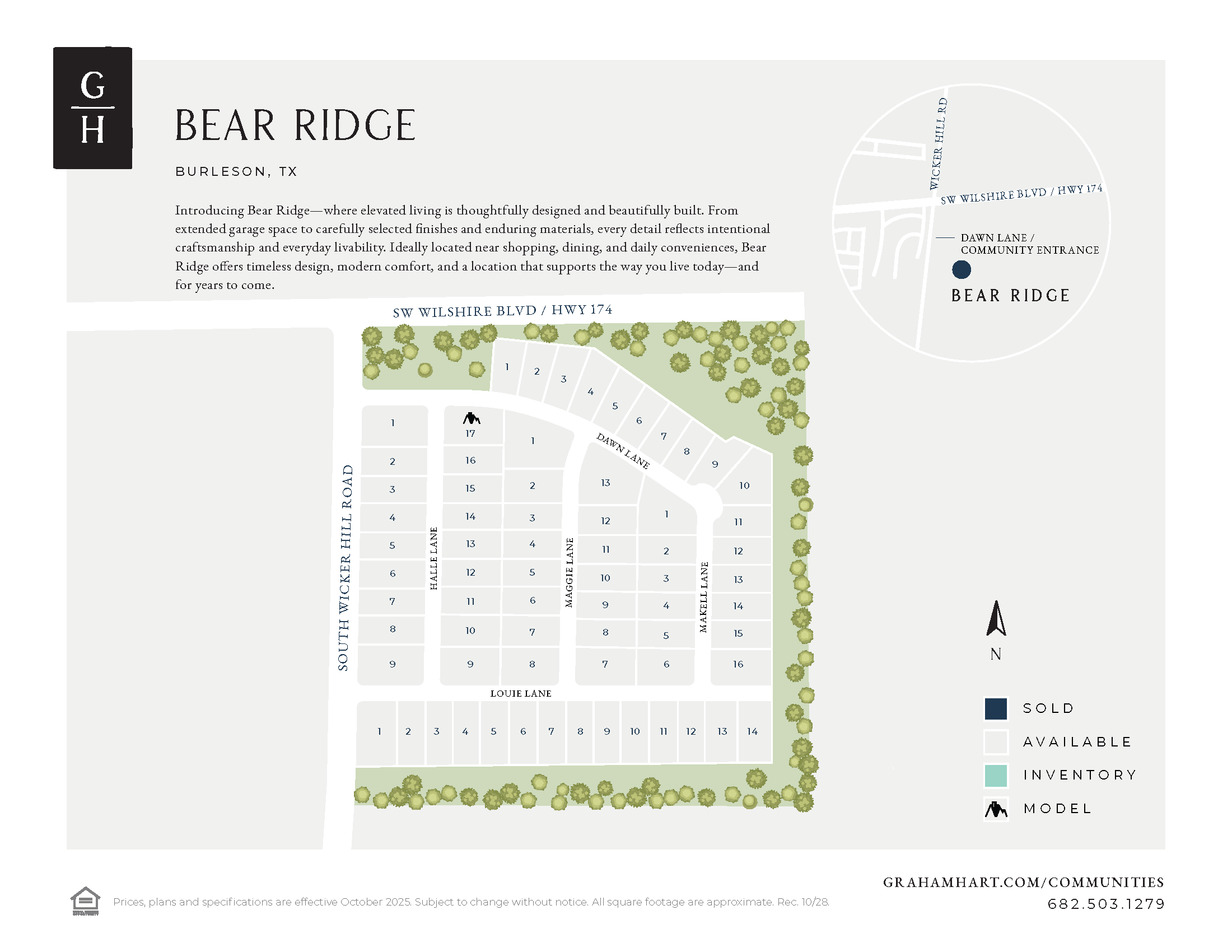 Bear Ridge community plat map